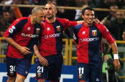 Marco di Vaio celebrates one of his goals