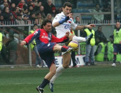 playmaker Omar Milanetto in the derby