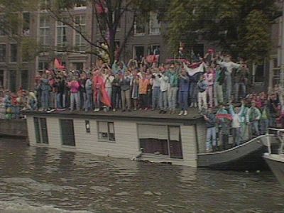 Amsterdam celebrates the Dutch team being Champion of Europe in 1988