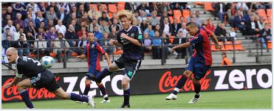 Houssine Kharja scores against Anderlecht