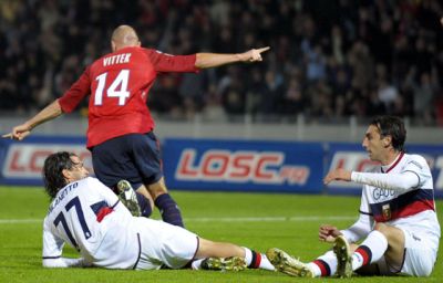 Vittek scored the 2-0 of Lille; Milanetto and Moretti are beaten