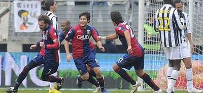 Marco Rossi is happy after one of his goals against Juventus