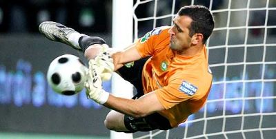 Goalkeeper Eduardo was only beaten by Villa at World-cup 2010 in South Africa