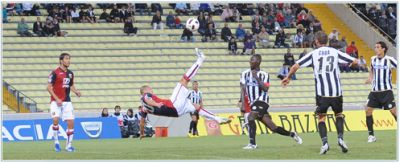 Giandomenico “Joey” Mesto scores with a bicycle-kick in the 81st minute