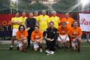 The teams of Genoa Club Amsterdam and Flying Doctors after their semi-final