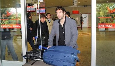 striker Mauro Boselli arrived this afternoon at Genova-airport