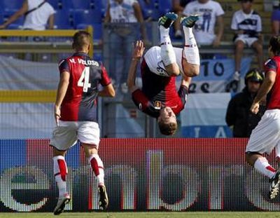 Kucka celebrates his first goal with Genoa: 1-2 Lazio-Genoa, 18-09-2011