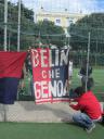 Organiser Luca Carini (many thanks !!) shows everybody that Genoa is belin !